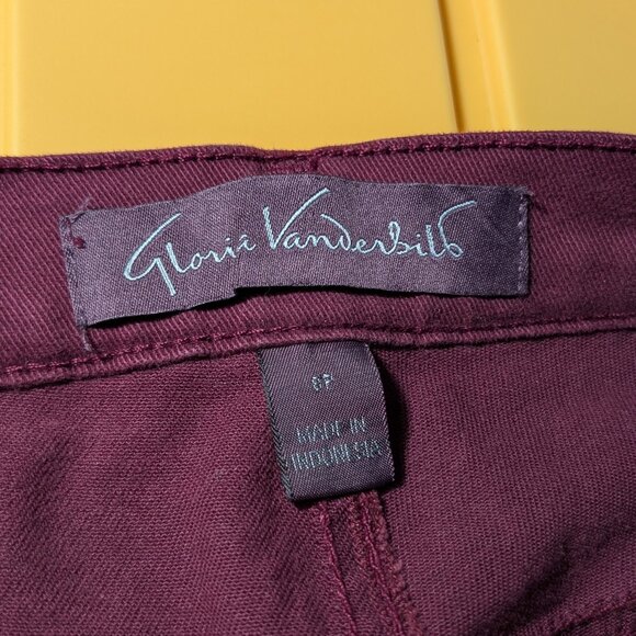 Gloria Vanderbilt Amanda Purple High-Waisted Pants Size 8P - Picture 10 of 12